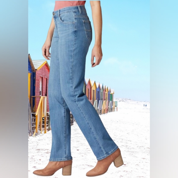 📣 Lee Ladies Light Wash Blue Jean👖 Boot Cut Denim Size 14 Petite 🆕 😍 Tags 😍 - Picture 3 of 4